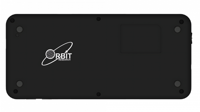 Back view of the Orbit Speak device displaying Orbit Logo