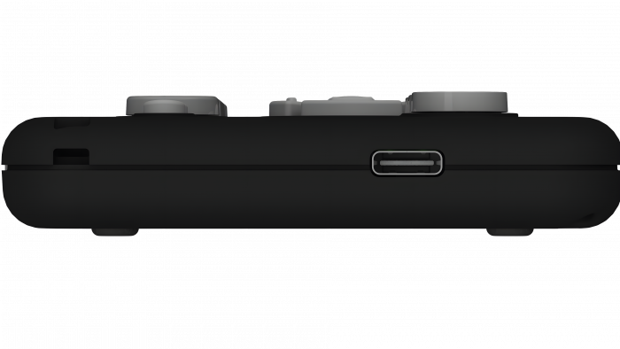 Right side view of the Orbit Speak showcasing USB C charging Port