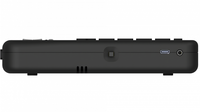 Right side view of the Q40 device featuring Power On key
