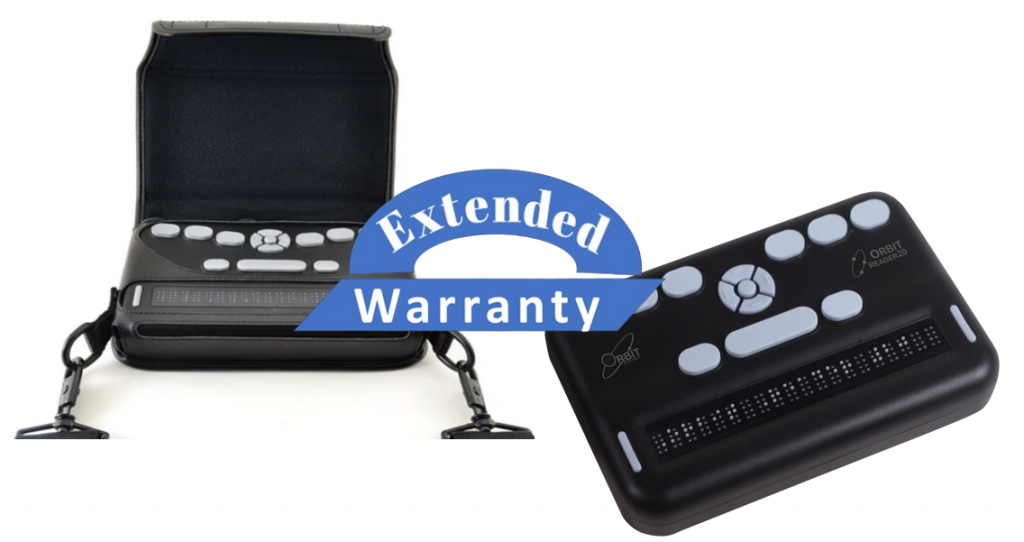 Orbit Reader 20 Premium Bundles: Include an extended warranty for an additional year and Turtleback leather luxury carrying case!